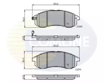 Комплект тормозных колодок COMLINE CBP31749