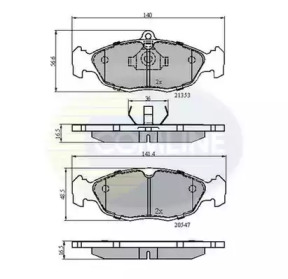 Комплект тормозных колодок COMLINE CBP0134