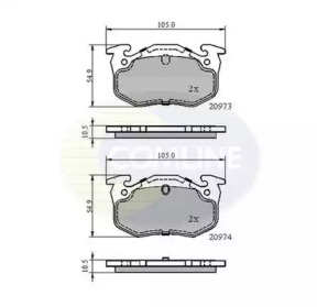 Комплект тормозных колодок COMLINE CBP0522