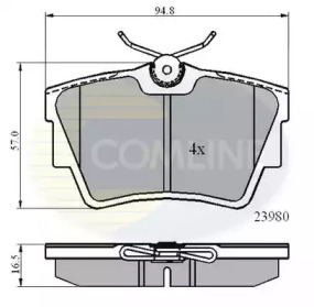 Комплект тормозных колодок COMLINE CBP0874