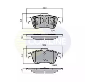 Комплект тормозных колодок COMLINE CBP0946