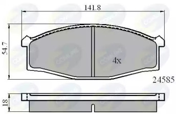 Комплект тормозных колодок COMLINE CBP0758