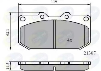 Комплект тормозных колодок COMLINE CBP0829