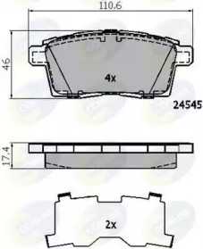 Комплект тормозных колодок COMLINE CBP01731