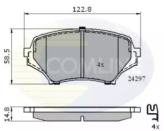 Комплект тормозных колодок COMLINE CBP31631