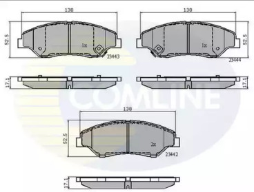 Комплект тормозных колодок COMLINE CBP3843