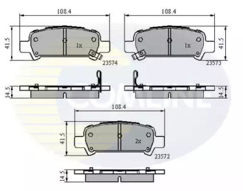 Комплект тормозных колодок COMLINE CBP3882