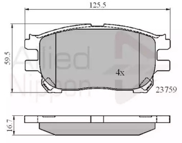 Комплект тормозных колодок COMLINE ADB01139