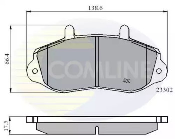 Комплект тормозных колодок COMLINE CBP01021