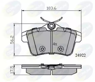 Комплект тормозных колодок COMLINE CBP02045