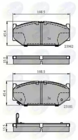 Комплект тормозных колодок COMLINE CBP3998