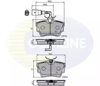 Комплект тормозных колодок COMLINE CBP1874