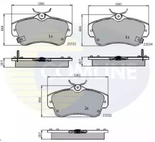 Комплект тормозных колодок COMLINE CBP3894