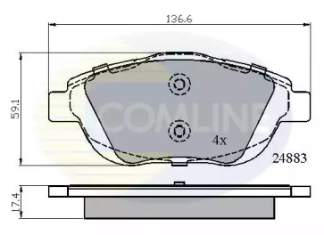 Комплект тормозных колодок COMLINE CBP02027