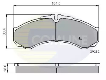 Комплект тормозных колодок COMLINE CBP0909