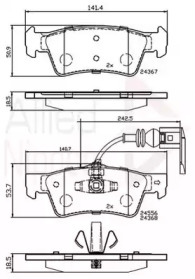 Комплект тормозных колодок COMLINE ADB12244