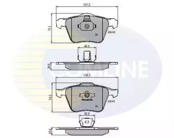 Комплект тормозных колодок COMLINE CBP01280