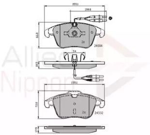 Комплект тормозных колодок COMLINE ADB22002