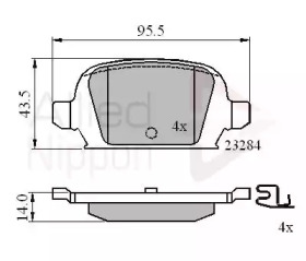 Комплект тормозных колодок COMLINE ADB31135