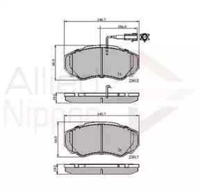 Комплект тормозных колодок COMLINE ADB11040