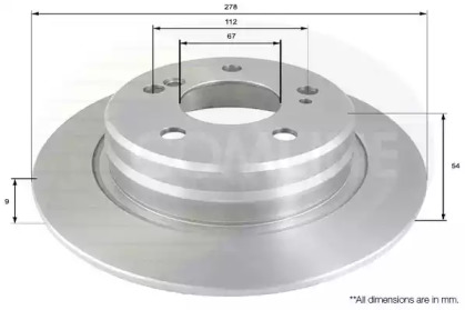 Тормозной диск COMLINE ADC1629
