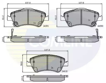 Комплект тормозных колодок COMLINE CBP31576