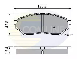 Комплект тормозных колодок COMLINE CBP0826