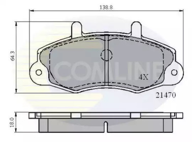 Комплект тормозных колодок COMLINE CBP0132