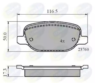 Комплект тормозных колодок COMLINE CBP01769