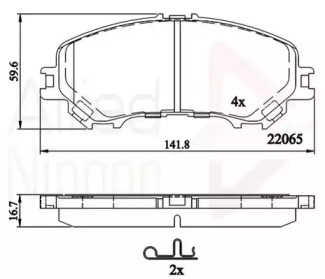 Комплект тормозных колодок COMLINE ADB32304