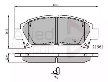 Комплект тормозных колодок COMLINE ADB3713