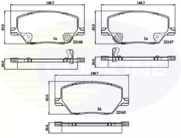 Комплект тормозных колодок COMLINE CBP32294