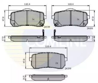 Комплект тормозных колодок COMLINE CBP31675