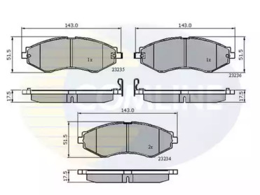 Комплект тормозных колодок COMLINE CBP31189