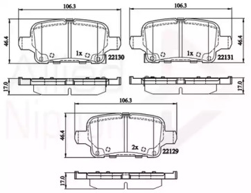 Комплект тормозных колодок COMLINE ADB32307