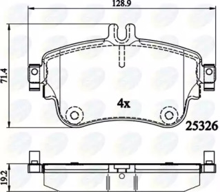 Комплект тормозных колодок COMLINE CBP02151