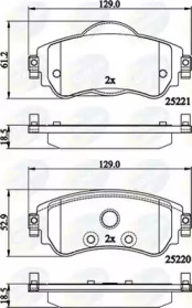 Комплект тормозных колодок COMLINE CBP32145