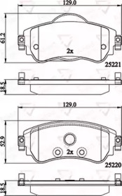 Комплект тормозных колодок COMLINE ADB32145