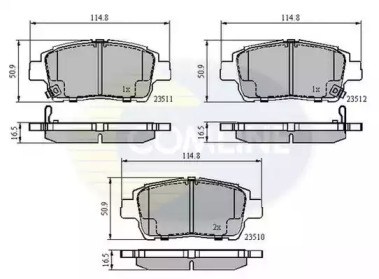 Комплект тормозных колодок COMLINE CBP3901