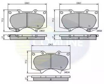 Комплект тормозных колодок COMLINE CBP31201