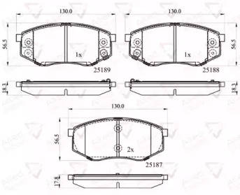 Комплект тормозных колодок COMLINE ADB32194