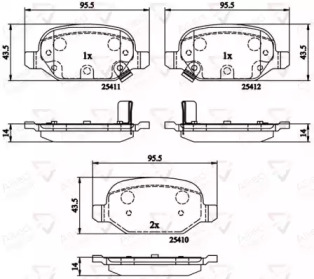 Комплект тормозных колодок COMLINE ADB31559