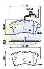 Комплект тормозных колодок COMLINE CBP11707