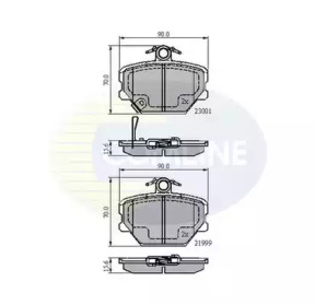 Комплект тормозных колодок COMLINE CBP31019