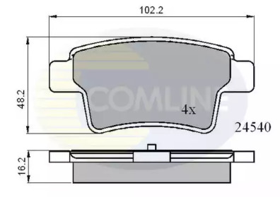 Комплект тормозных колодок COMLINE CBP01713