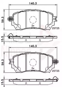 Комплект тормозных колодок COMLINE ADB32237