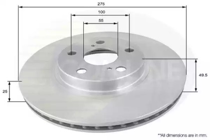 Тормозной диск COMLINE ADC01113V