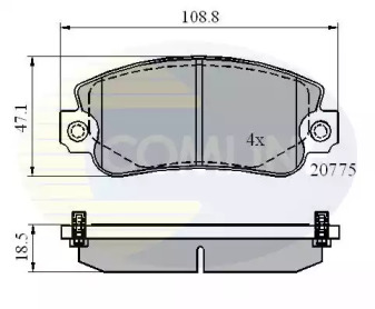 Комплект тормозных колодок COMLINE CBP4129