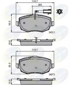 Комплект тормозных колодок COMLINE CBP11601