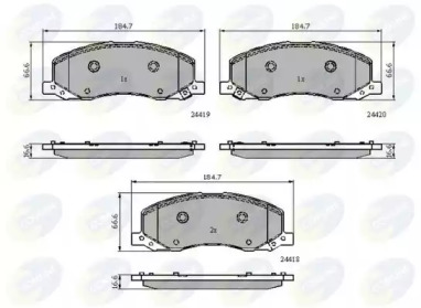 Комплект тормозных колодок COMLINE CBP32003